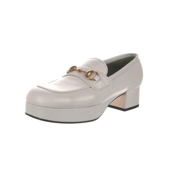 Gucci Houdan 15 Horsebit white leather platform - Picture 3 of 6